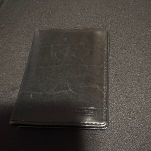 Coach Black Leather Card Holder